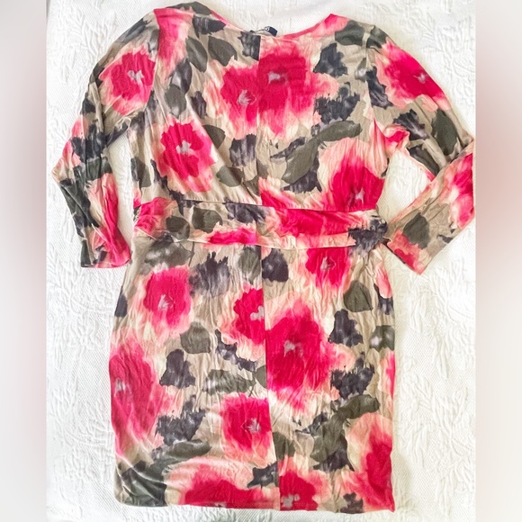 🔴 3 for $15 ASOS Pink and Fawn Tan Colored Long Sleeved Dress Size 18 - Picture 4 of 5